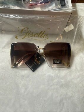 Women's Brown Gradient Square Sunglasses